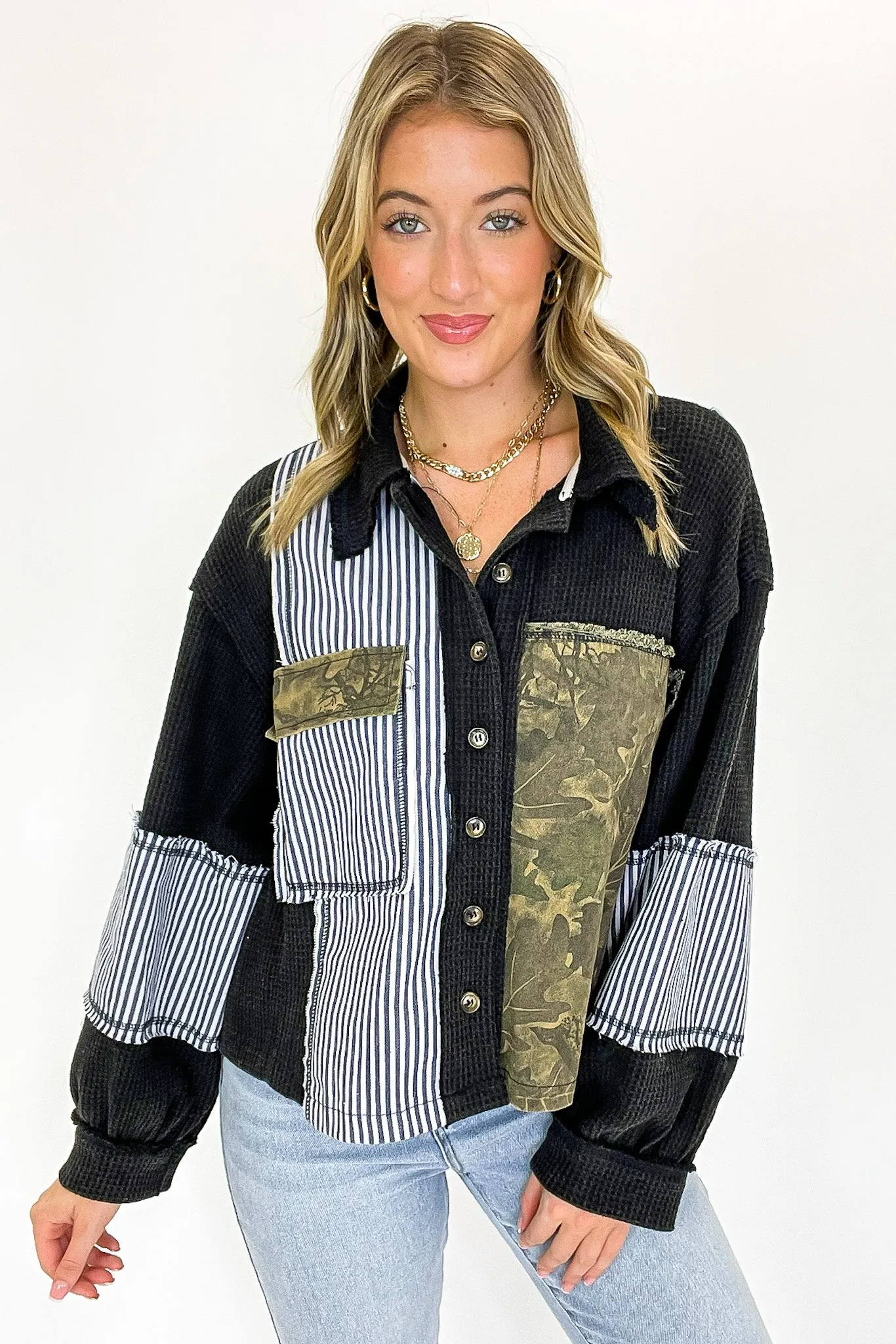 Timber Thread Camo Contrast Shacket - FINAL SALE sold by Madison + Mallory product image thumbnail 4
