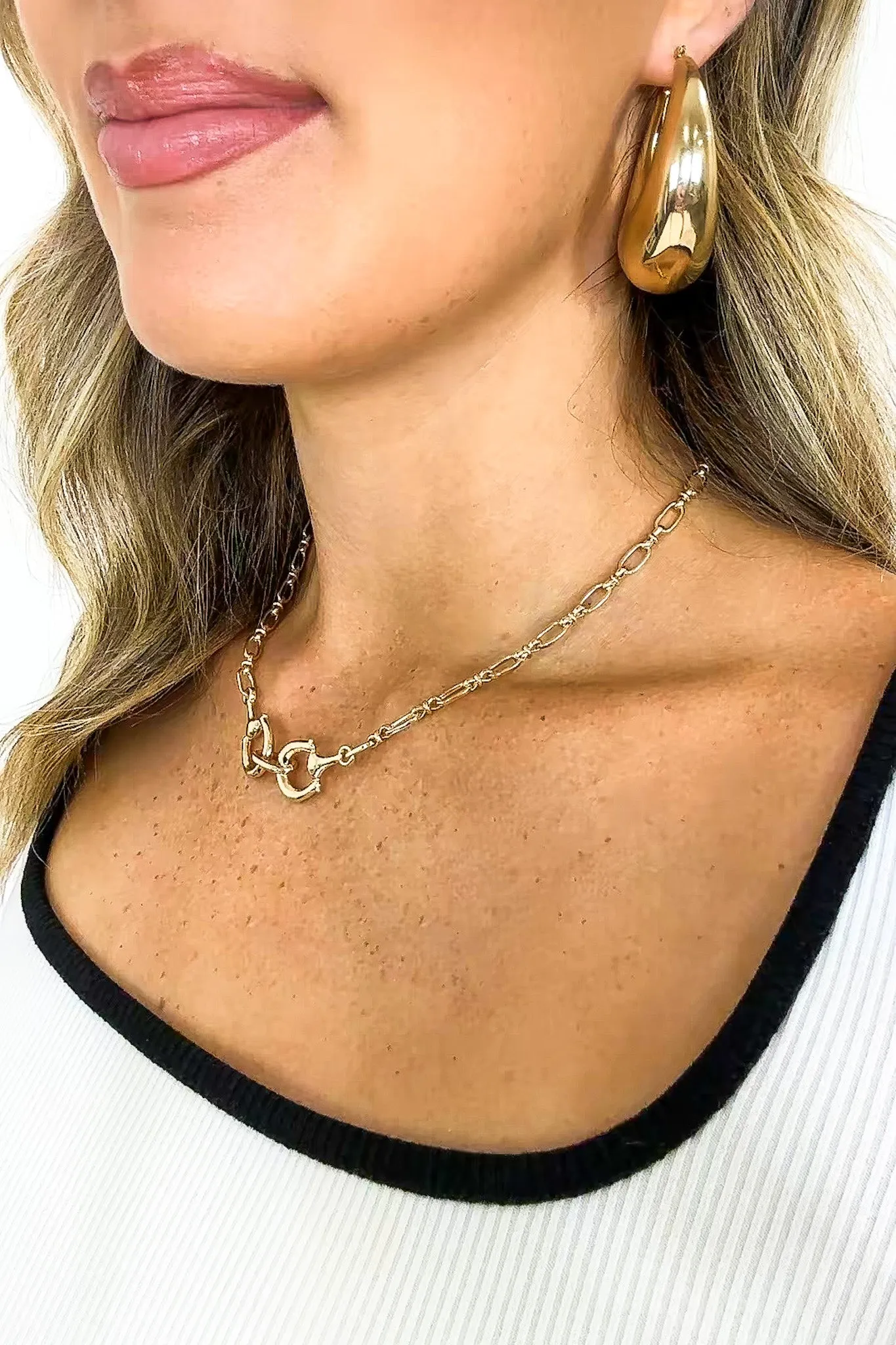 Bridle Charm Metal Horsebit Chain Necklace sold by Madison + Mallory product image thumbnail 3