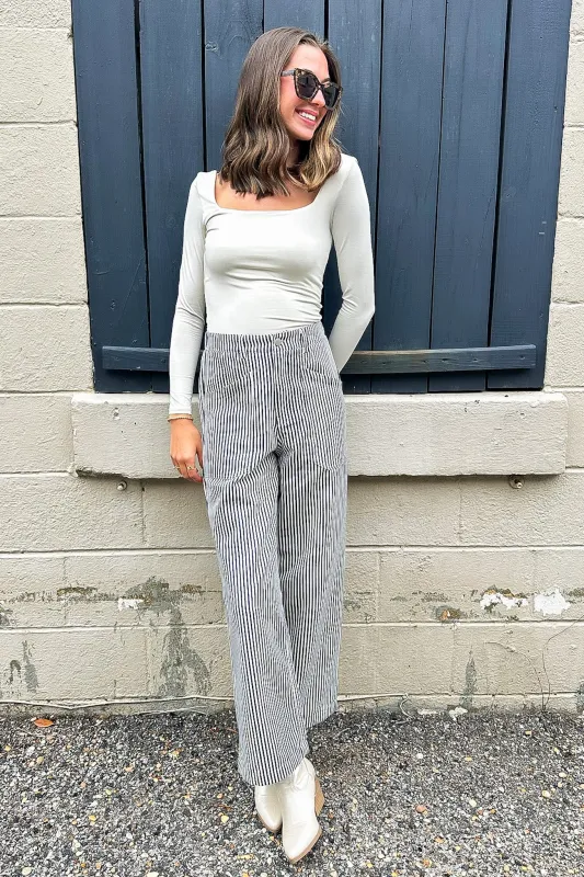 Line Theory Pinstripe Pants - FINAL SALE sold by Madison + Mallory