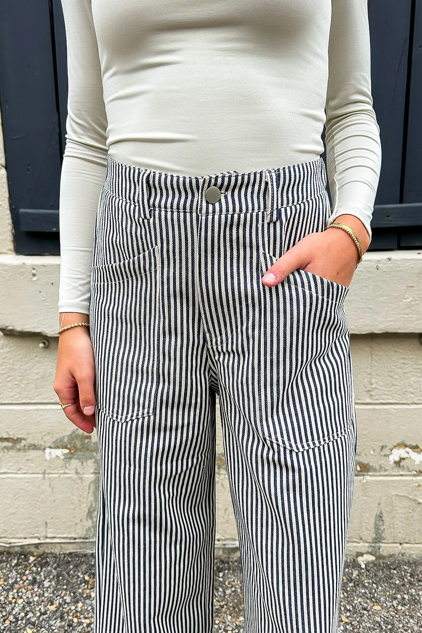 Line Theory Pinstripe Pants - FINAL SALE sold by Madison + Mallory product image thumbnail 4