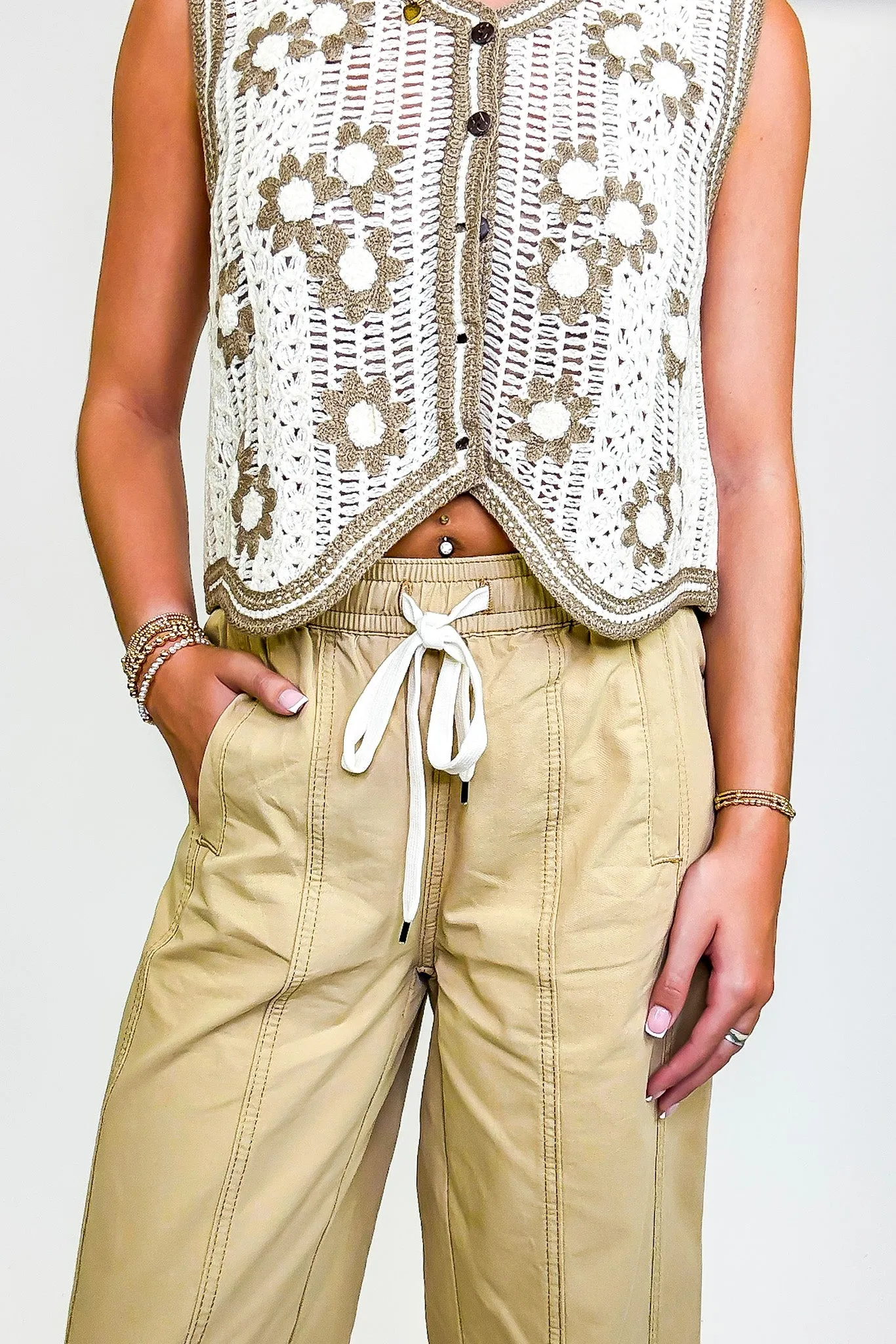 Knotline Tie Waist Elastic Pants - FINAL SALE sold by Madison + Mallory product image thumbnail 5