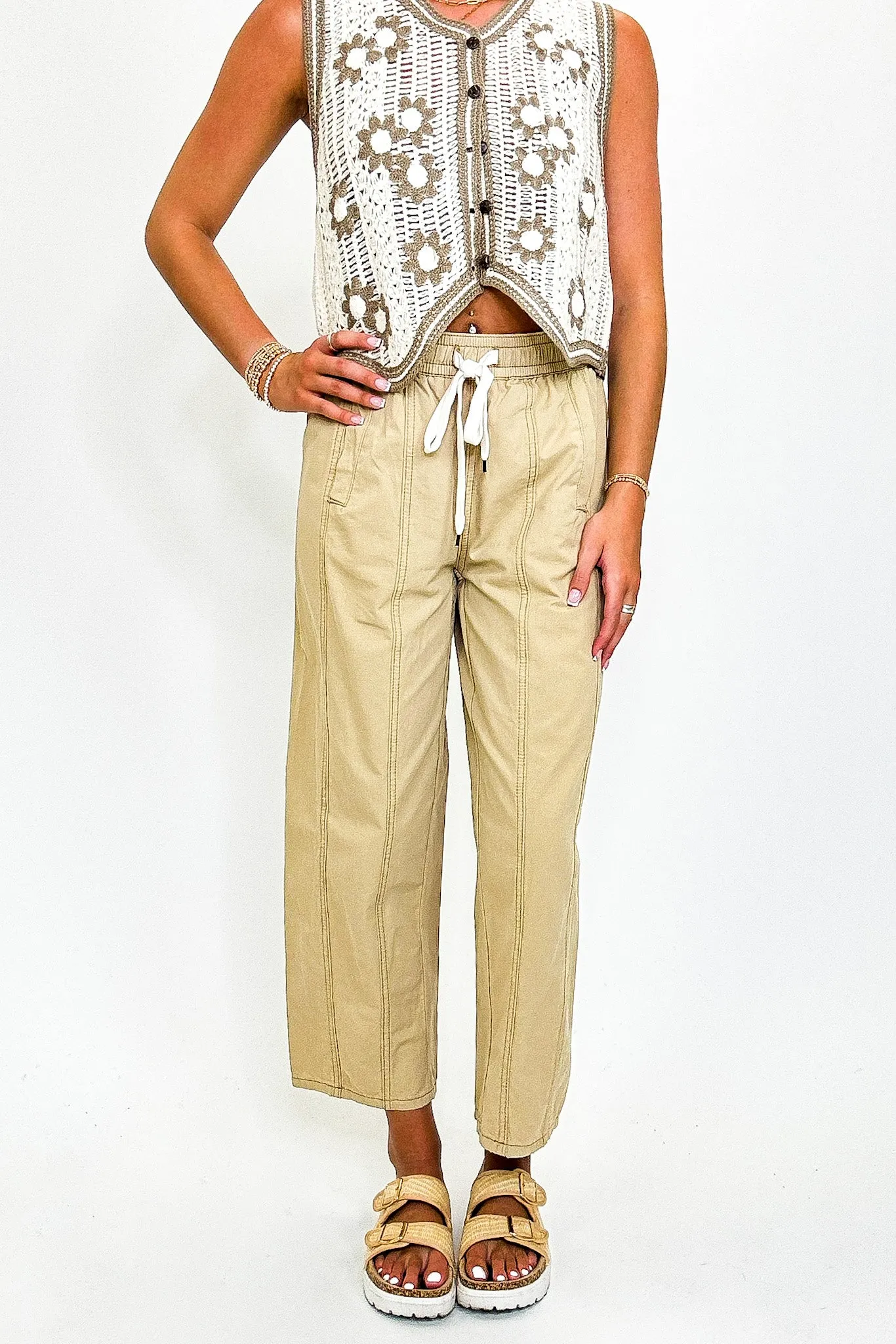 Knotline Tie Waist Elastic Pants - FINAL SALE sold by Madison + Mallory product image thumbnail 2