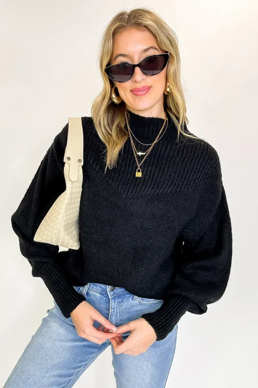 Soft Aura Mock Neck Sweater sold by Madison + Mallory