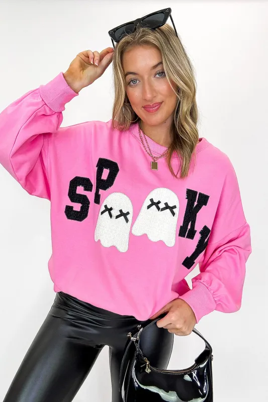 Soft Haunt Spooky Ghost Graphic Pullover sold by Madison + Mallory