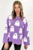 Boo Crew Ghost Print Sweater sold by Madison + Mallory
