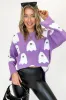 Boo Crew Ghost Print Sweater sold by Madison + Mallory