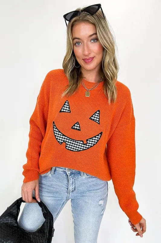 Gourd Vibes Pumpkin Knit Sweater sold by Madison + Mallory