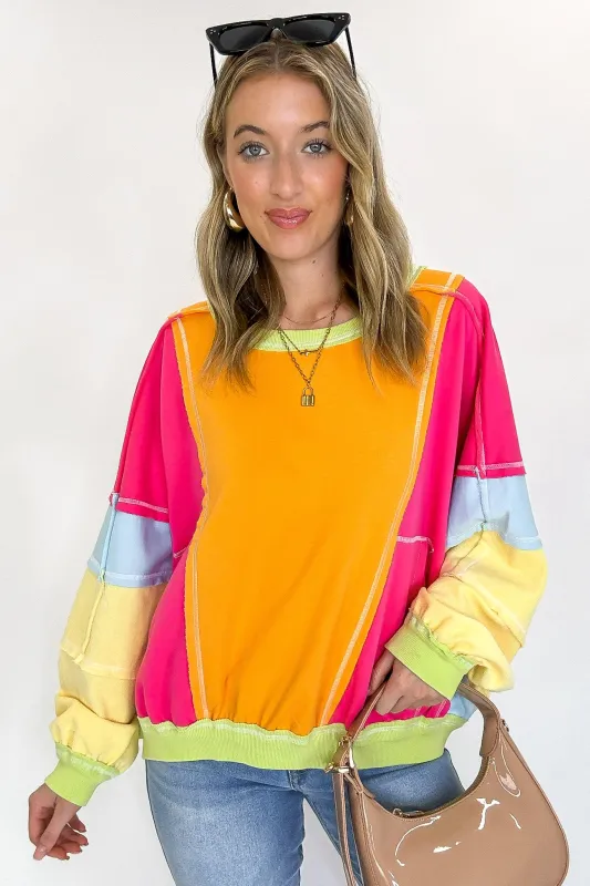 Edge Theory Raw Edge Vintage Washed Terry Pullover - FINAL SALE sold by Madison + Mallory