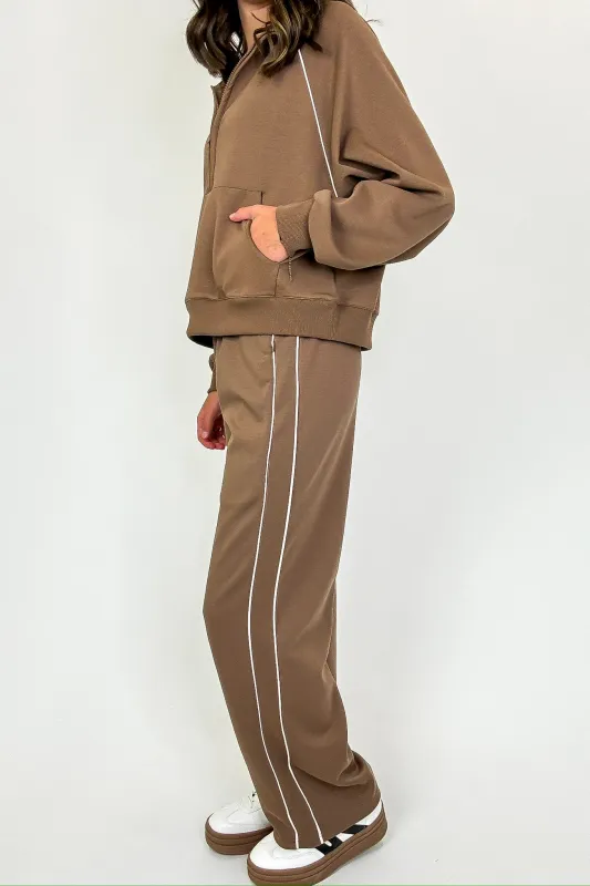 Trackline Wide Leg Knit Comfy Casual Sweat Pants sold by Madison + Mallory