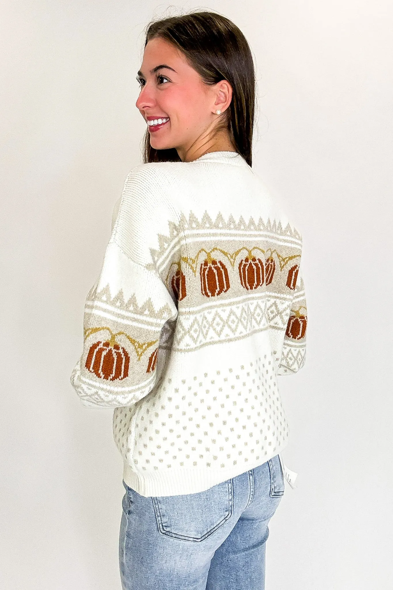 Pumpkin Parade Jacquard Knit Sweater - FINAL SALE sold by Madison + Mallory product image thumbnail 2
