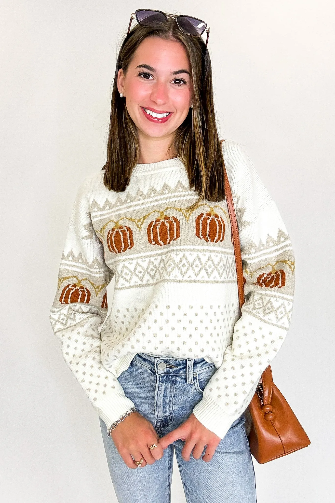 Pumpkin Parade Jacquard Knit Sweater - FINAL SALE sold by Madison + Mallory product image thumbnail 5