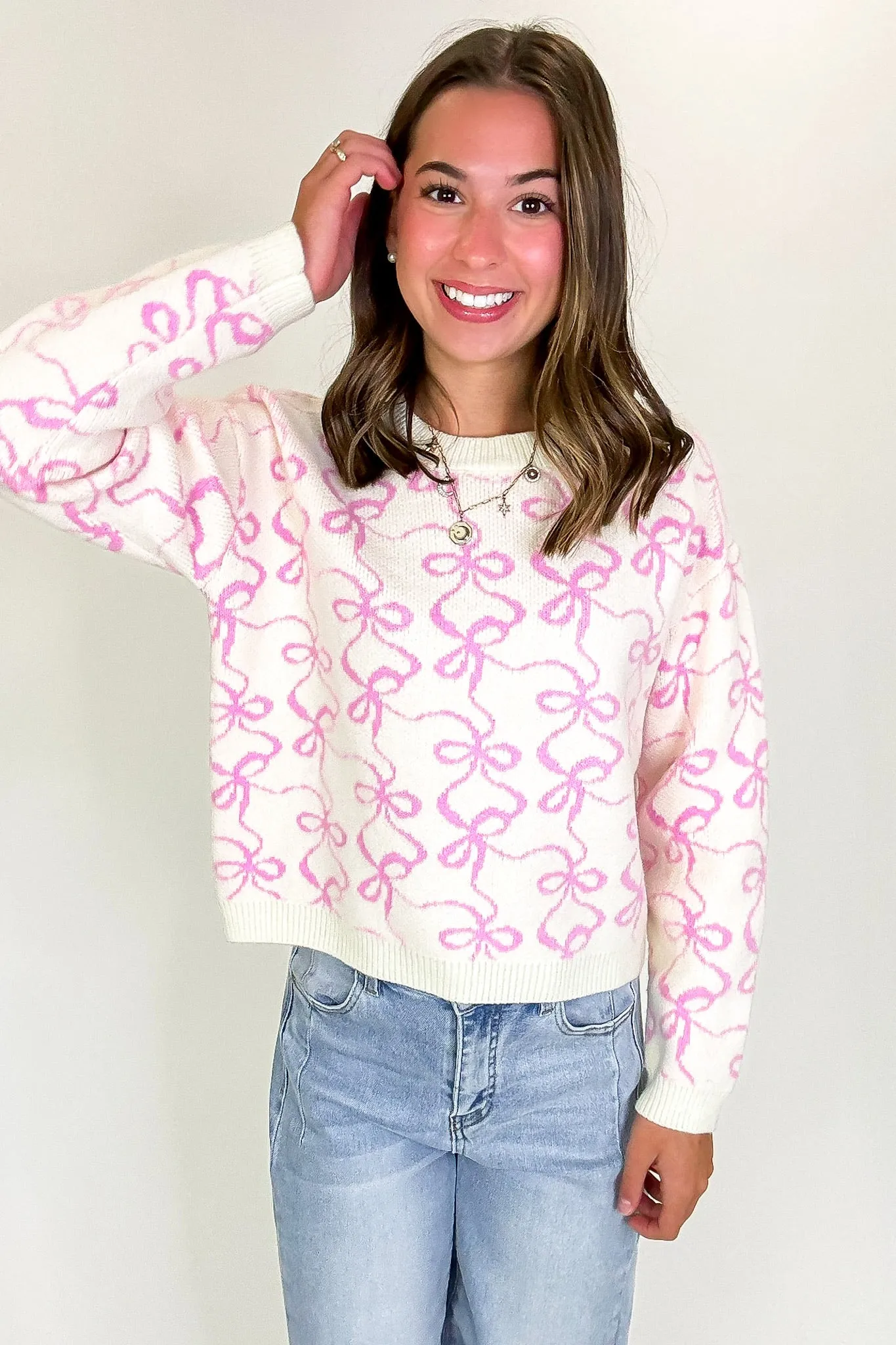 The Bowline Jacquard Knit Relaxed Crop Sweater sold by Madison + Mallory product image thumbnail 4