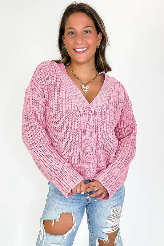 Rosette Threads Knit Cardigan sold by Madison + Mallory