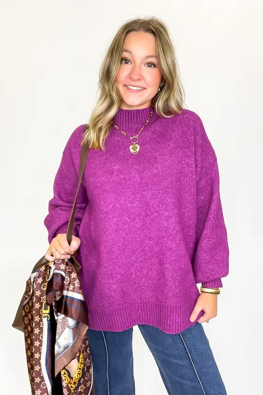 Minimal Mood Mock Neck Sweater sold by Madison + Mallory