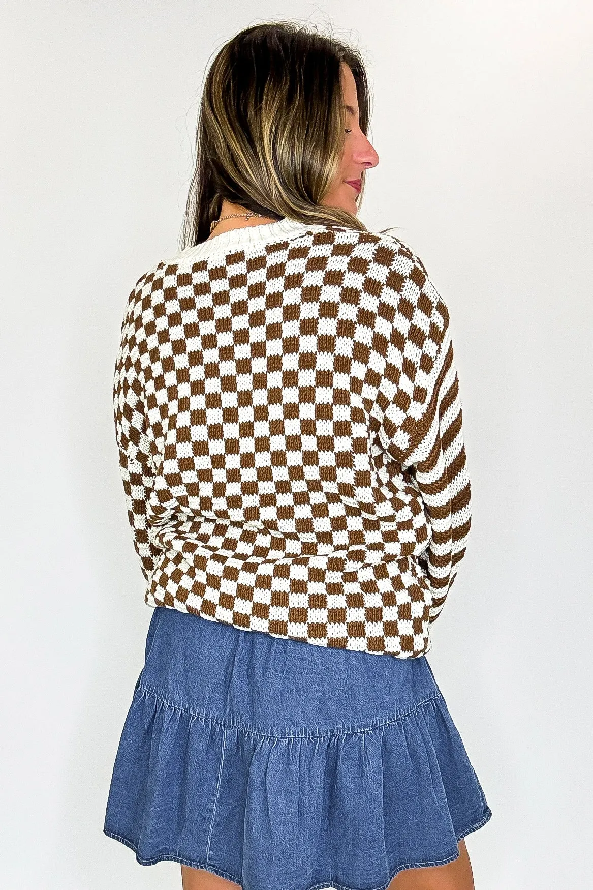 Check & Stripe Knit Sweater - FINAL SALE sold by Madison + Mallory product image thumbnail 3