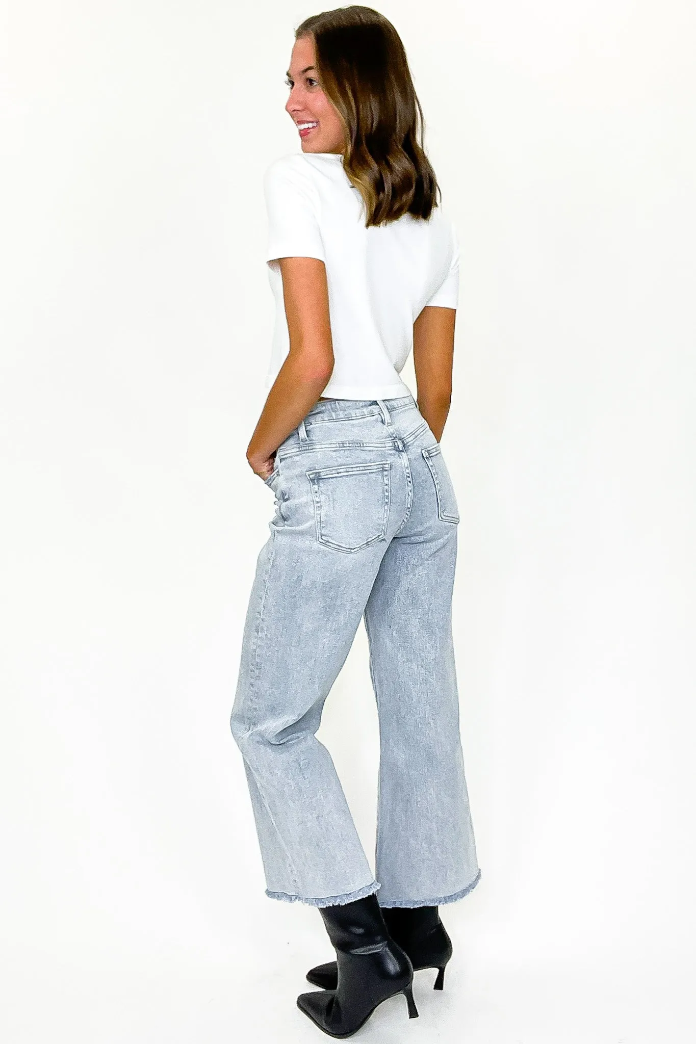 Summit High Rise Ankle Wide Leg Jeans sold by Madison + Mallory product image thumbnail 5