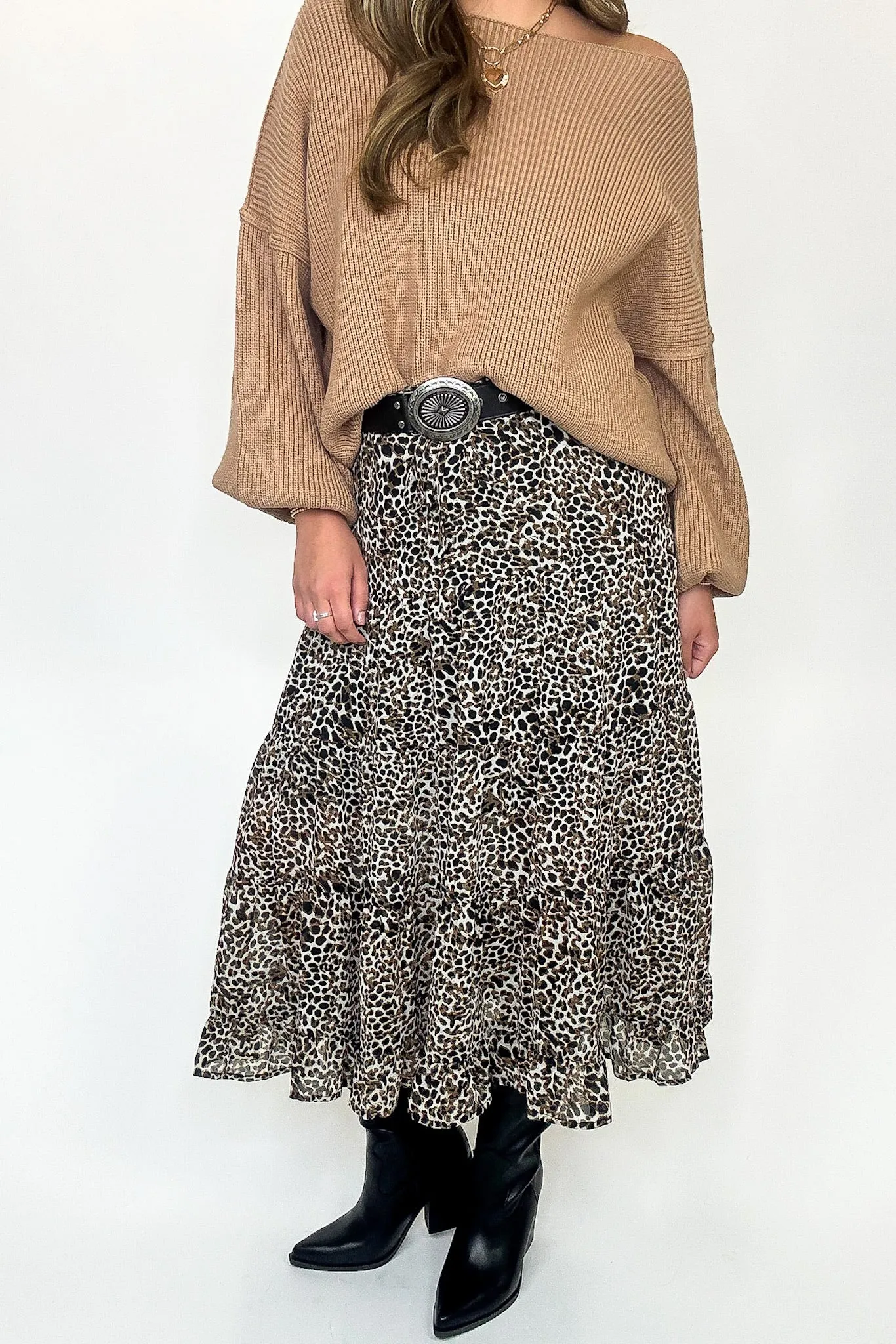 Untamed Tiers Animal Print Maxi Skirt - FINAL SALE sold by Madison + Mallory