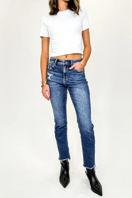 Vertex Super High Rise Straight Leg Jeans sold by Madison + Mallory