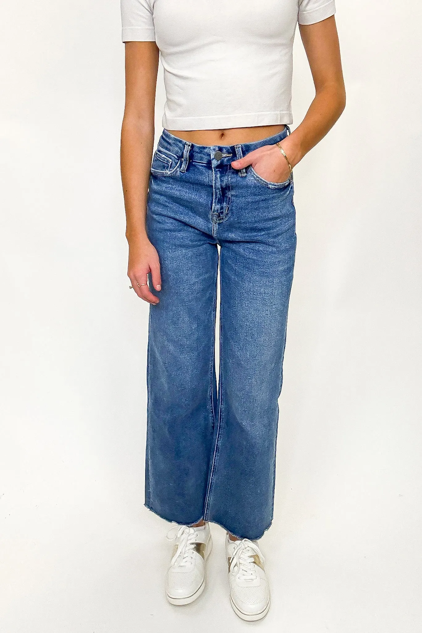 Altitude Super High Wide Leg Jeans sold by Madison + Mallory product image thumbnail 5