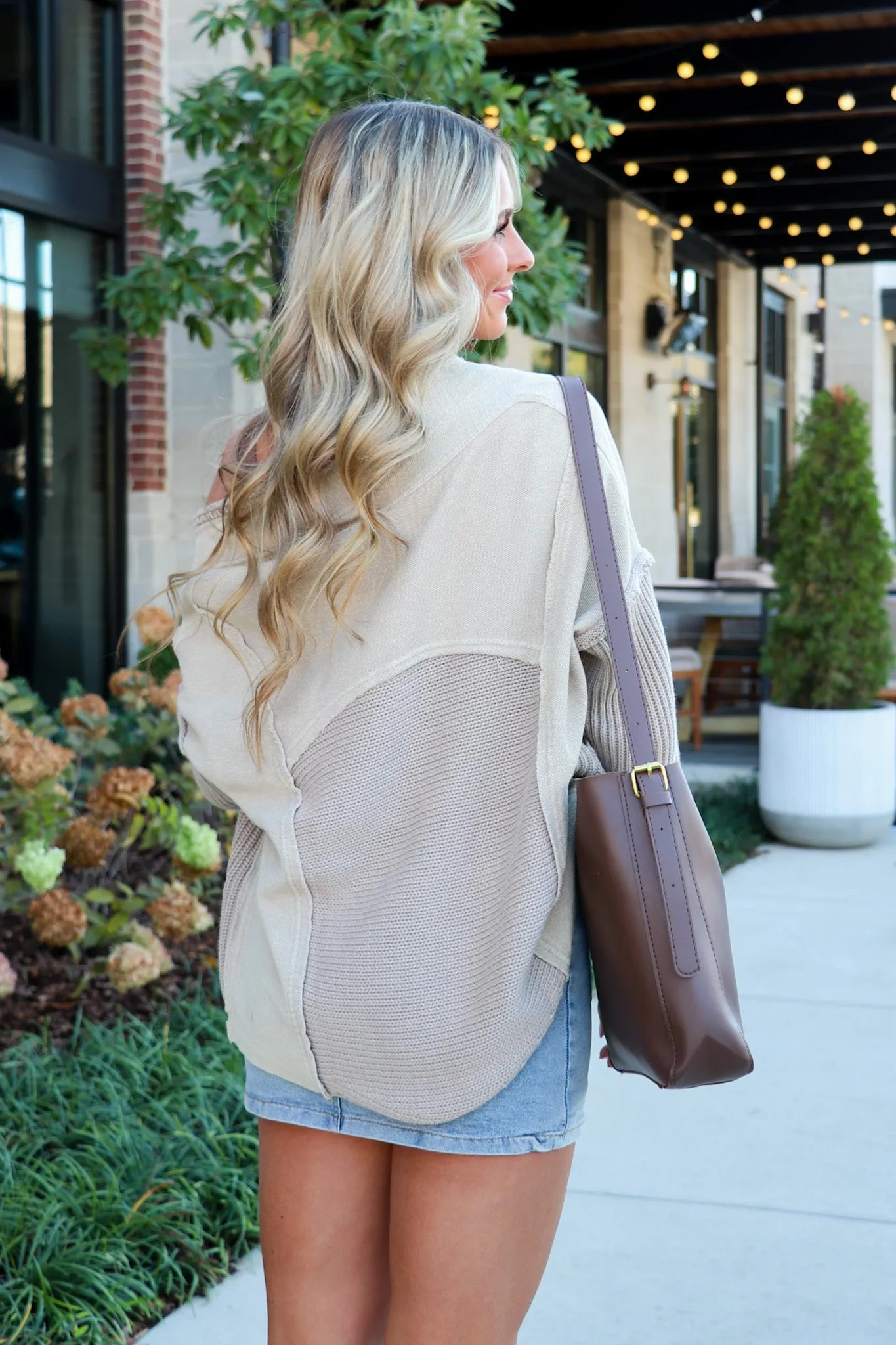 Texture & Tone Knit Contrast Cardigan - FINAL SALE sold by Madison + Mallory product image thumbnail 5