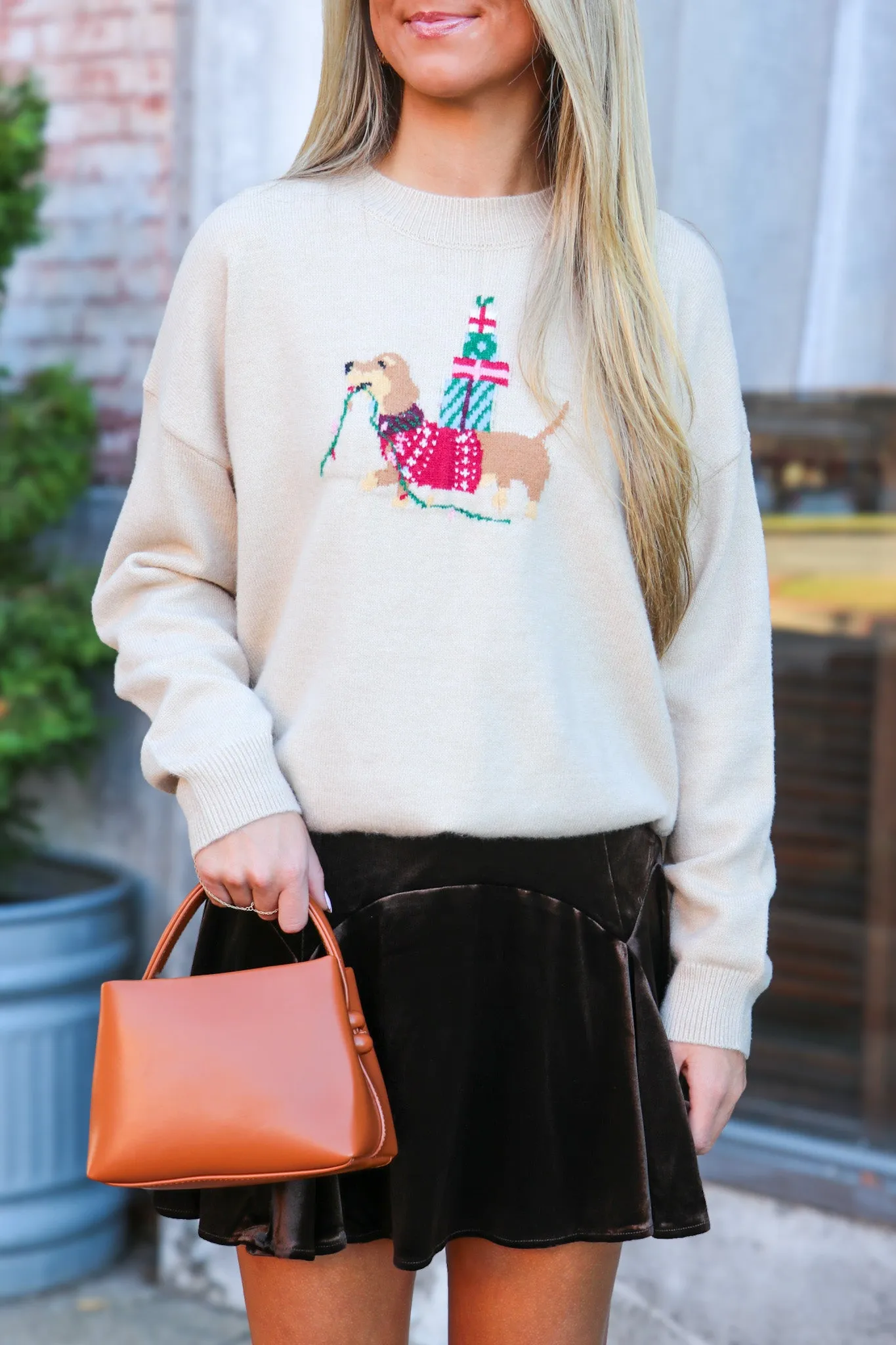 Festive Pup Holiday Knit Sweater sold by Madison + Mallory product image thumbnail 2