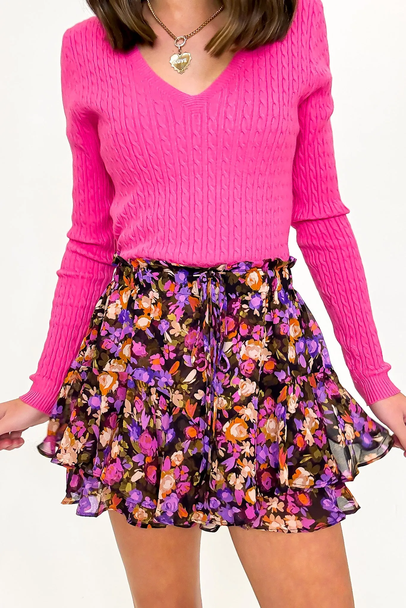 Violet Dreams Floral Flounce Skort sold by Madison + Mallory product image thumbnail 2