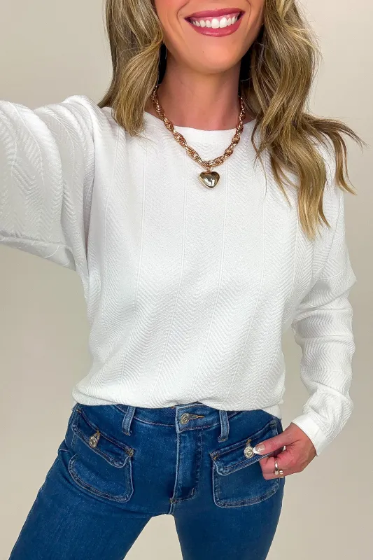 Chevron Charm Knit Dolman Sweater sold by Madison + Mallory