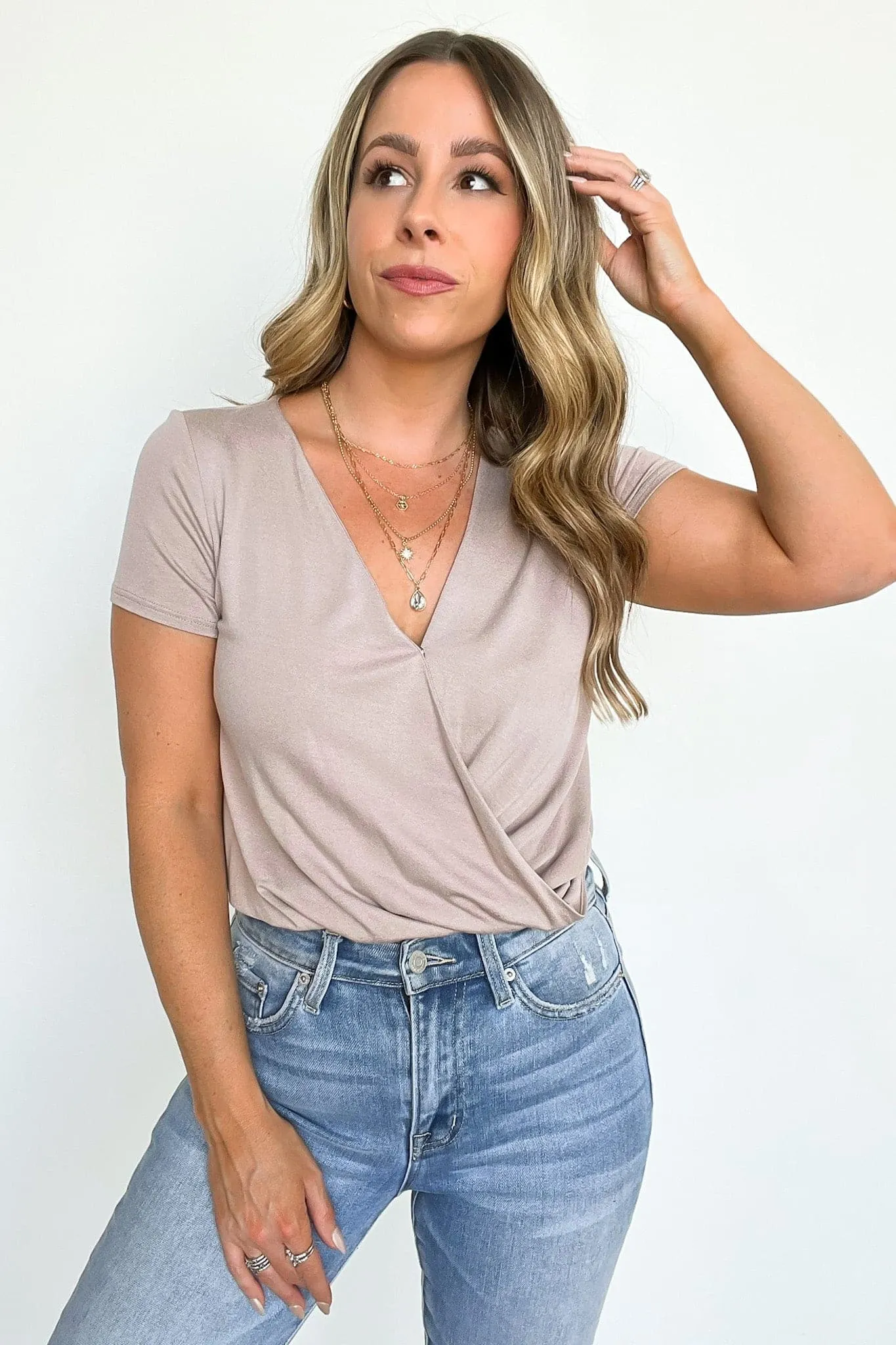 Maricelah Surplice Wrap Bodysuit - FINAL SALE sold by Madison + Mallory product image thumbnail 5