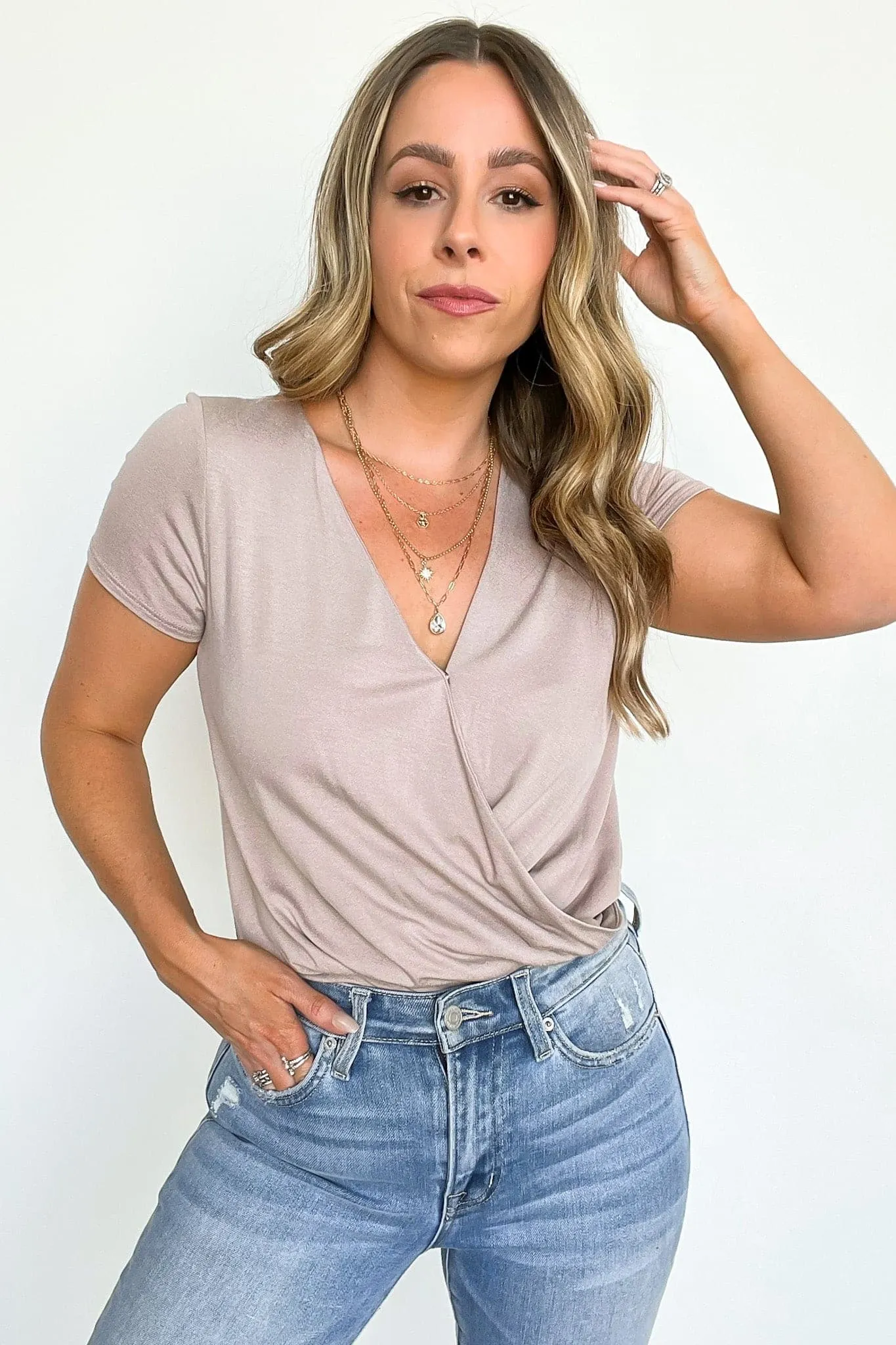 Maricelah Surplice Wrap Bodysuit - FINAL SALE sold by Madison + Mallory