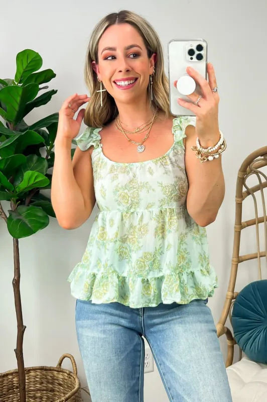 Memorable Outings Floral Tiered Tank Top - FINAL SALE sold by Madison + Mallory