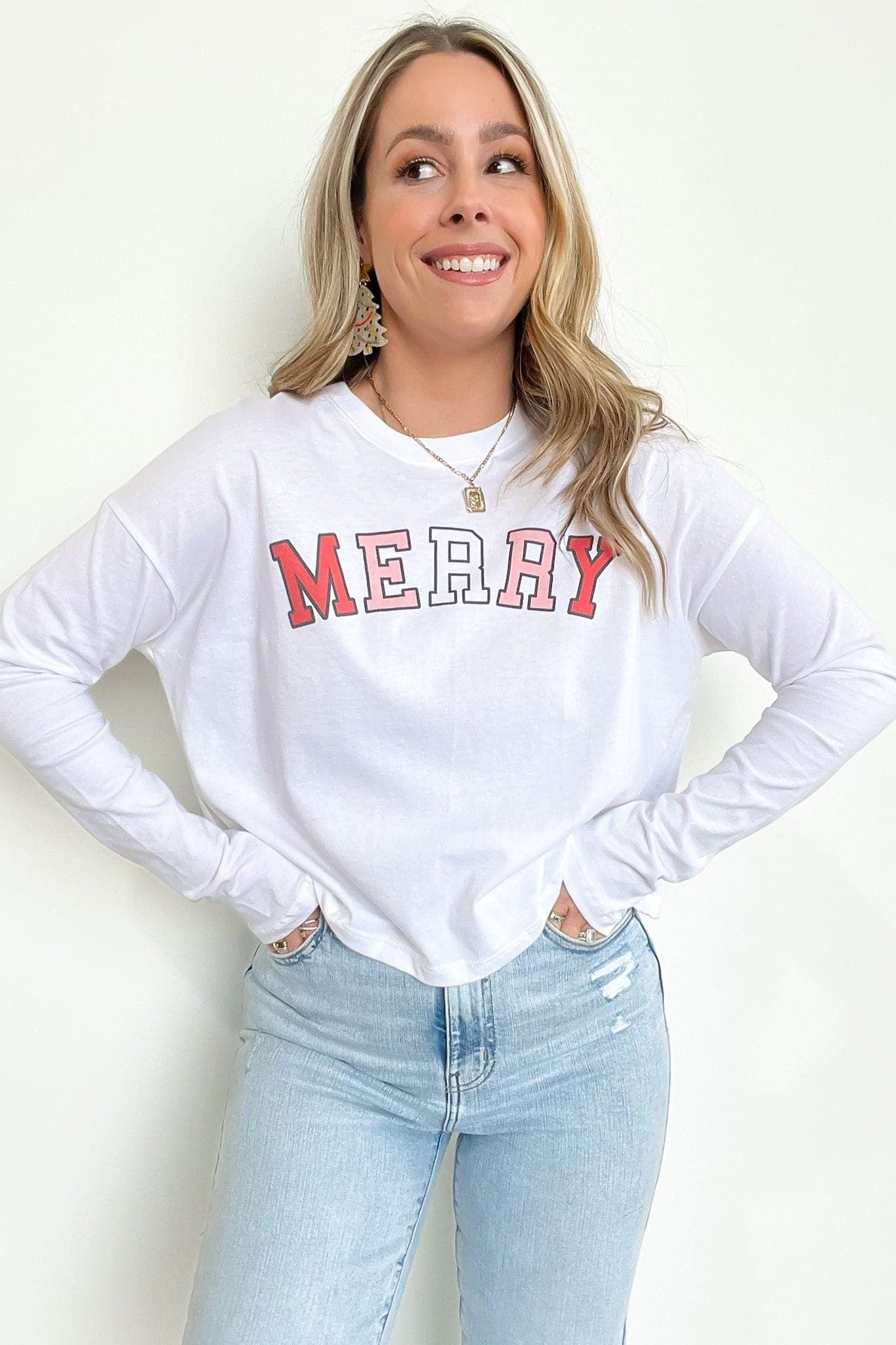 MERRY Long Sleeve Graphic Tee sold by Madison + Mallory product image thumbnail 3