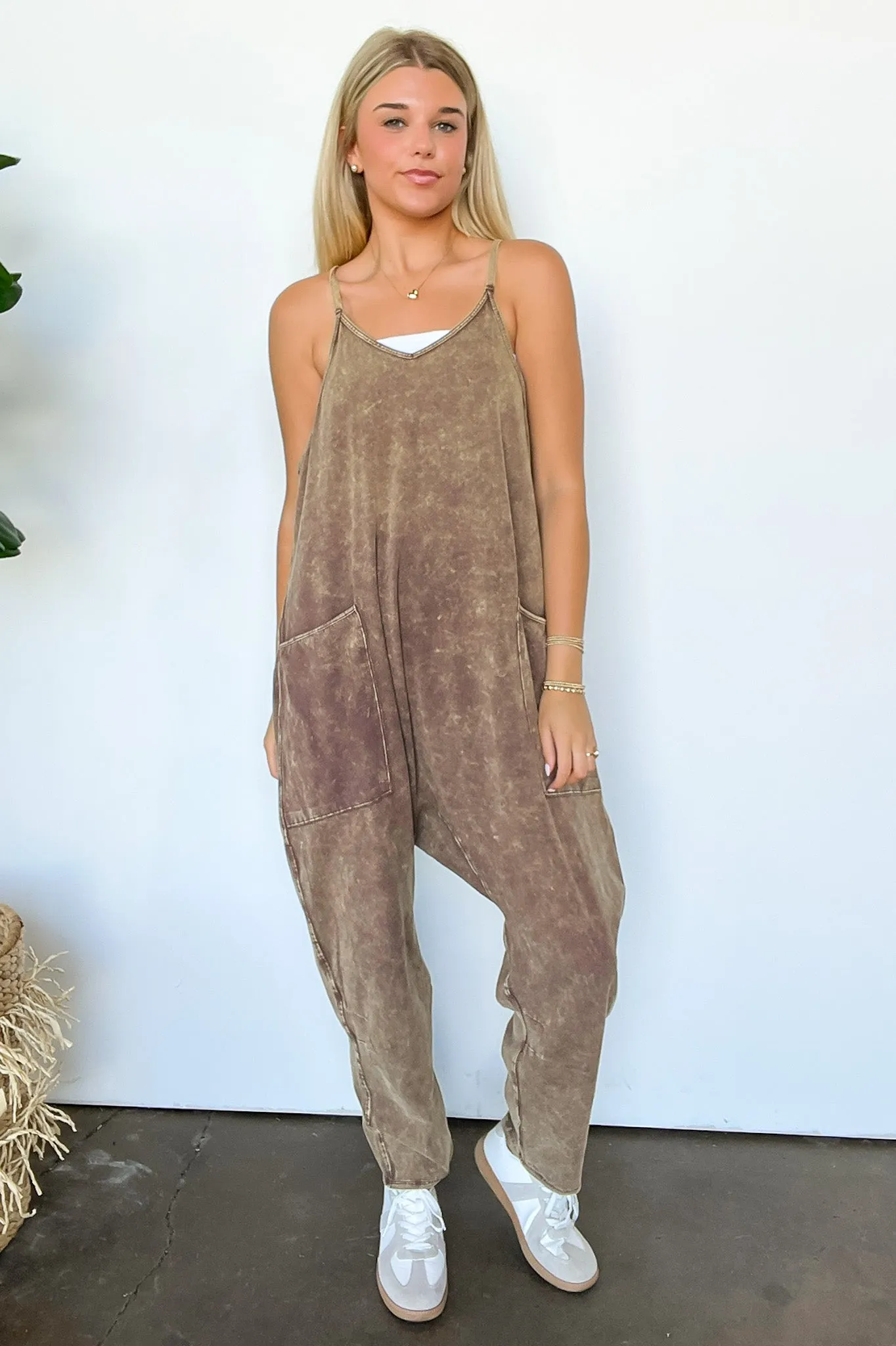 Casual Trend Mineral Wash Relaxed Jumpsuit - FINAL SALE sold by Madison + Mallory product image thumbnail 4