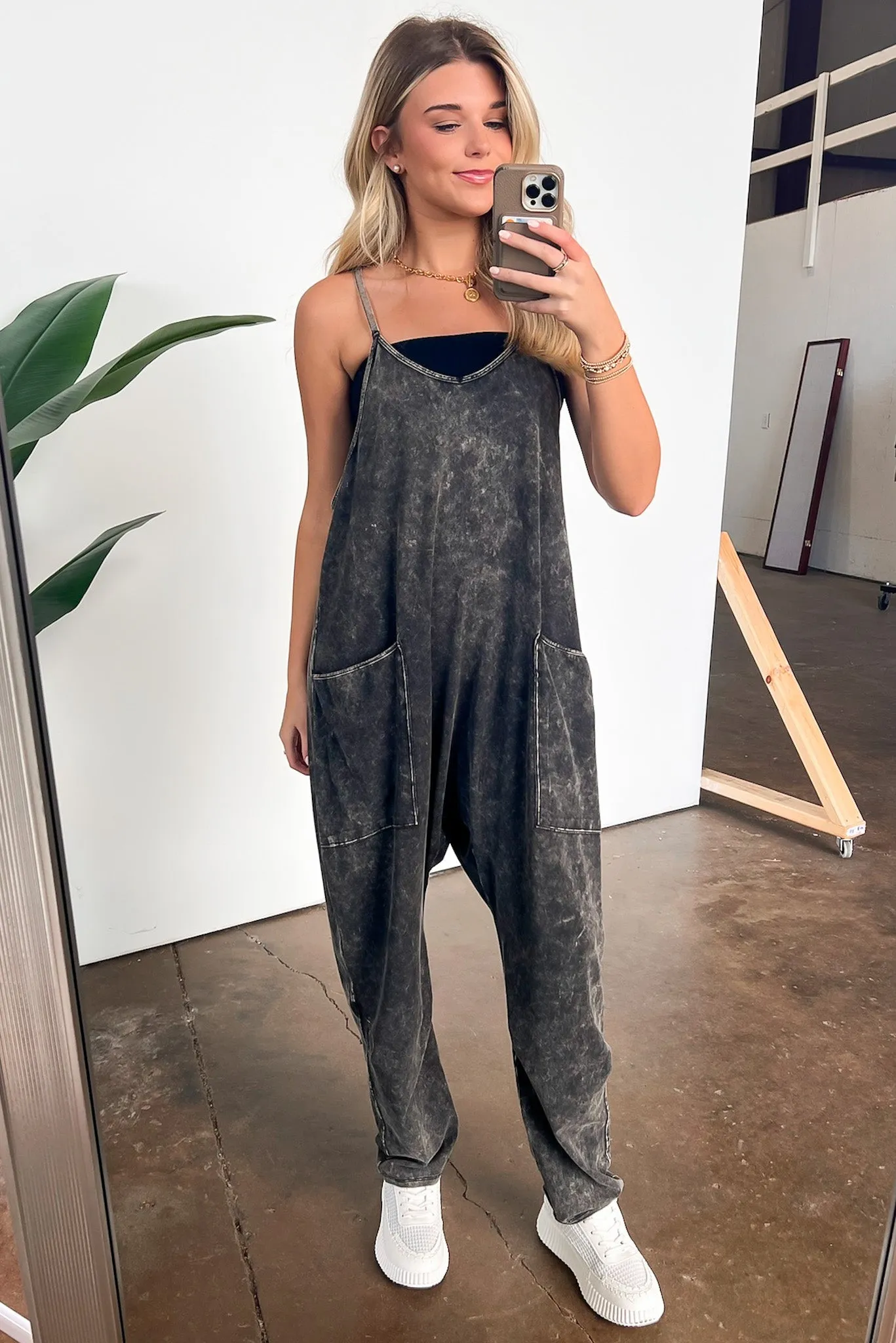 Casual Trend Mineral Wash Relaxed Jumpsuit - FINAL SALE sold by Madison + Mallory product image thumbnail 3