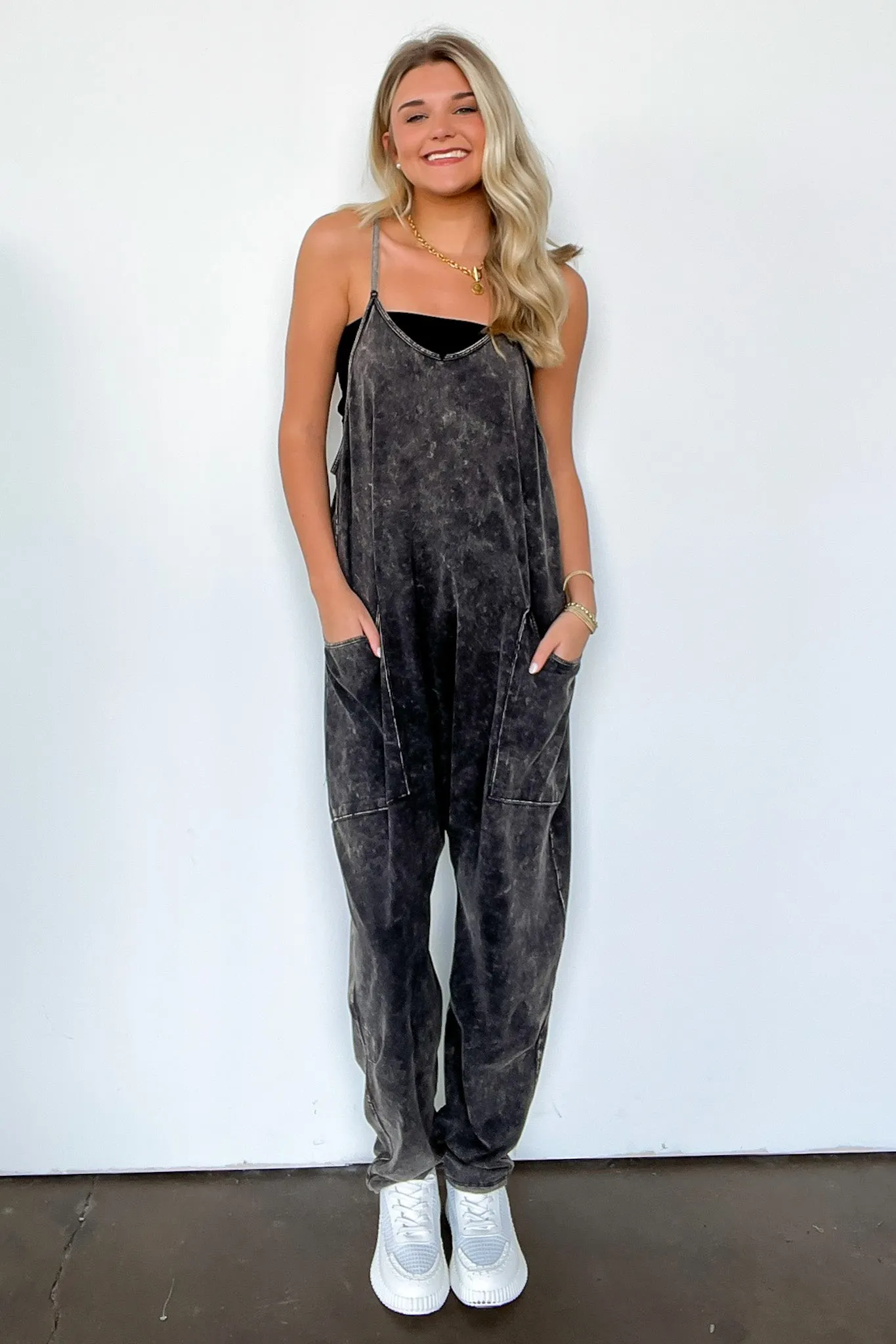 Casual Trend Mineral Wash Relaxed Jumpsuit - FINAL SALE sold by Madison + Mallory product image thumbnail 5
