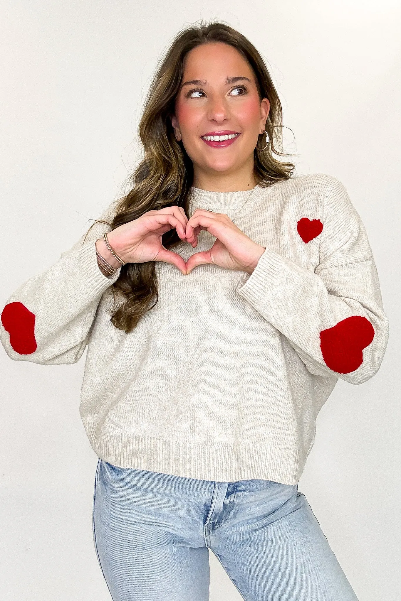 BE HAPPY Multicolor Graphic Patch Sweater - FINAL SALE sold by Madison + Mallory product image thumbnail 3