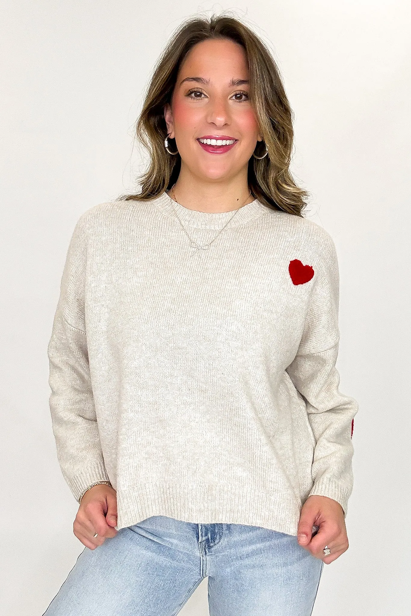 BE HAPPY Multicolor Graphic Patch Sweater - FINAL SALE sold by Madison + Mallory product image thumbnail 2