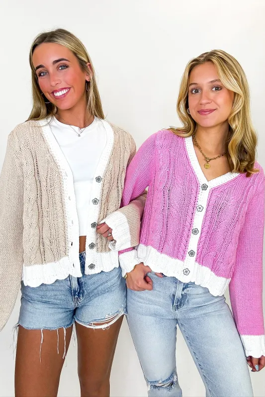 Bloom Button Knit Cardigan Sweater - FINAL SALE made by POL