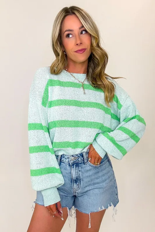 Refined Lines Striped Knit Sweater made by By Together