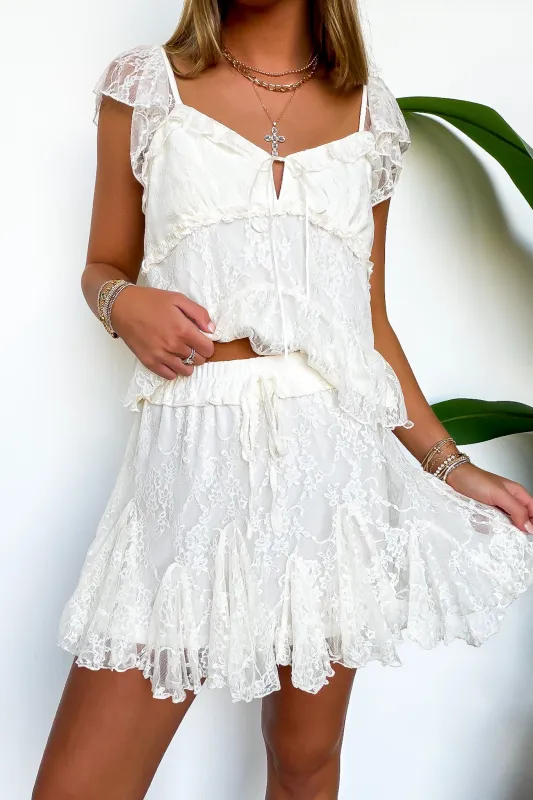 Soft Romance Lace Godet Skirt made by Polagram