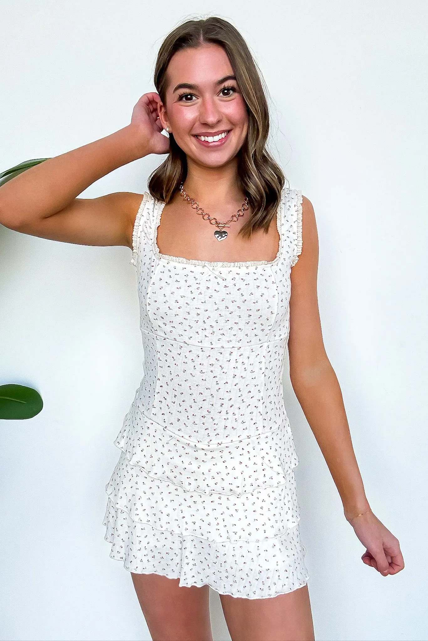 Petal Daydream Floral Square Neck Ruffle Romper - FINAL SALE sold by Madison + Mallory product image thumbnail 5