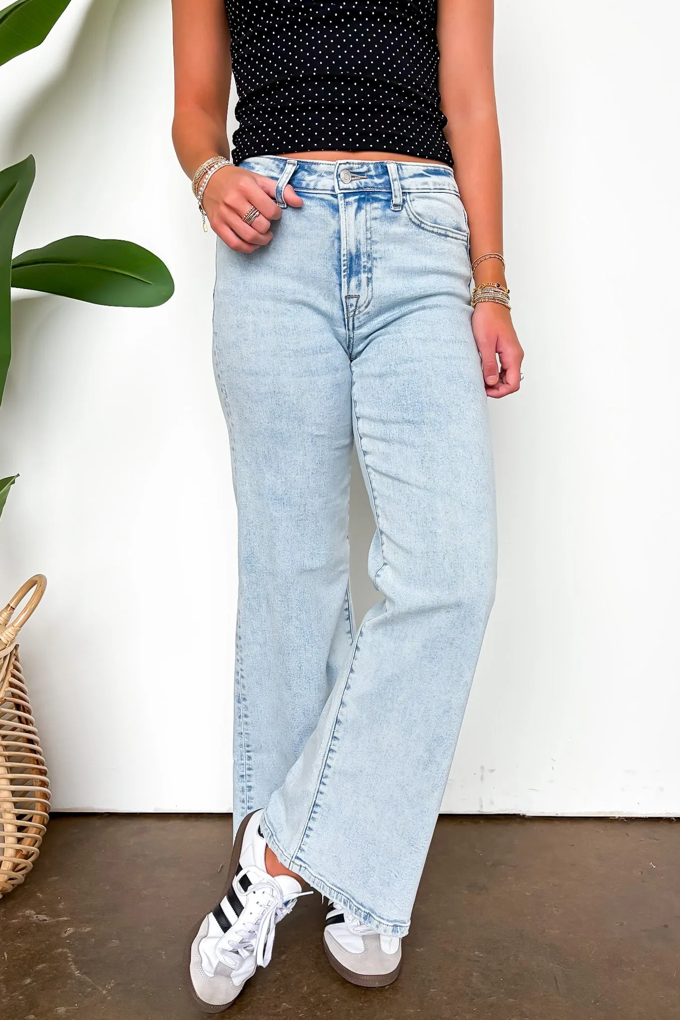 Effortless Icon Light Wash Wide Leg Jeans sold by Madison + Mallory product image thumbnail 5