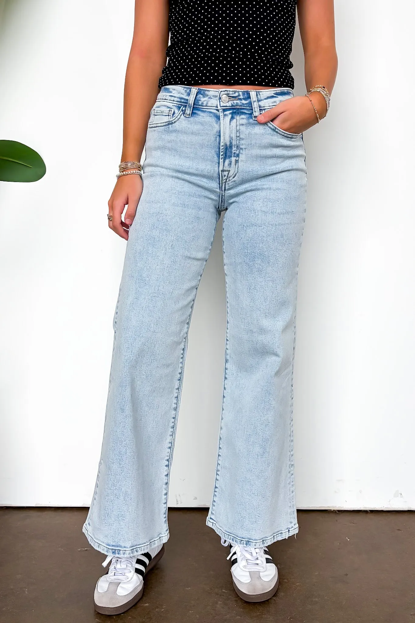 Effortless Icon Light Wash Wide Leg Jeans sold by Madison + Mallory product image thumbnail 2