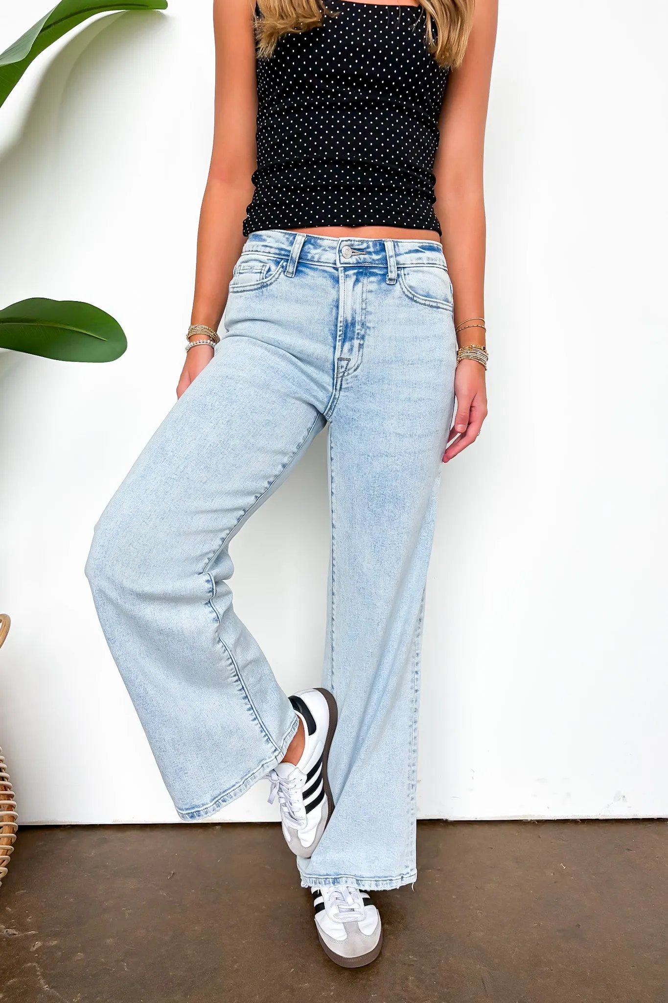 Effortless Icon Light Wash Wide Leg Jeans sold by Madison + Mallory product image thumbnail 3