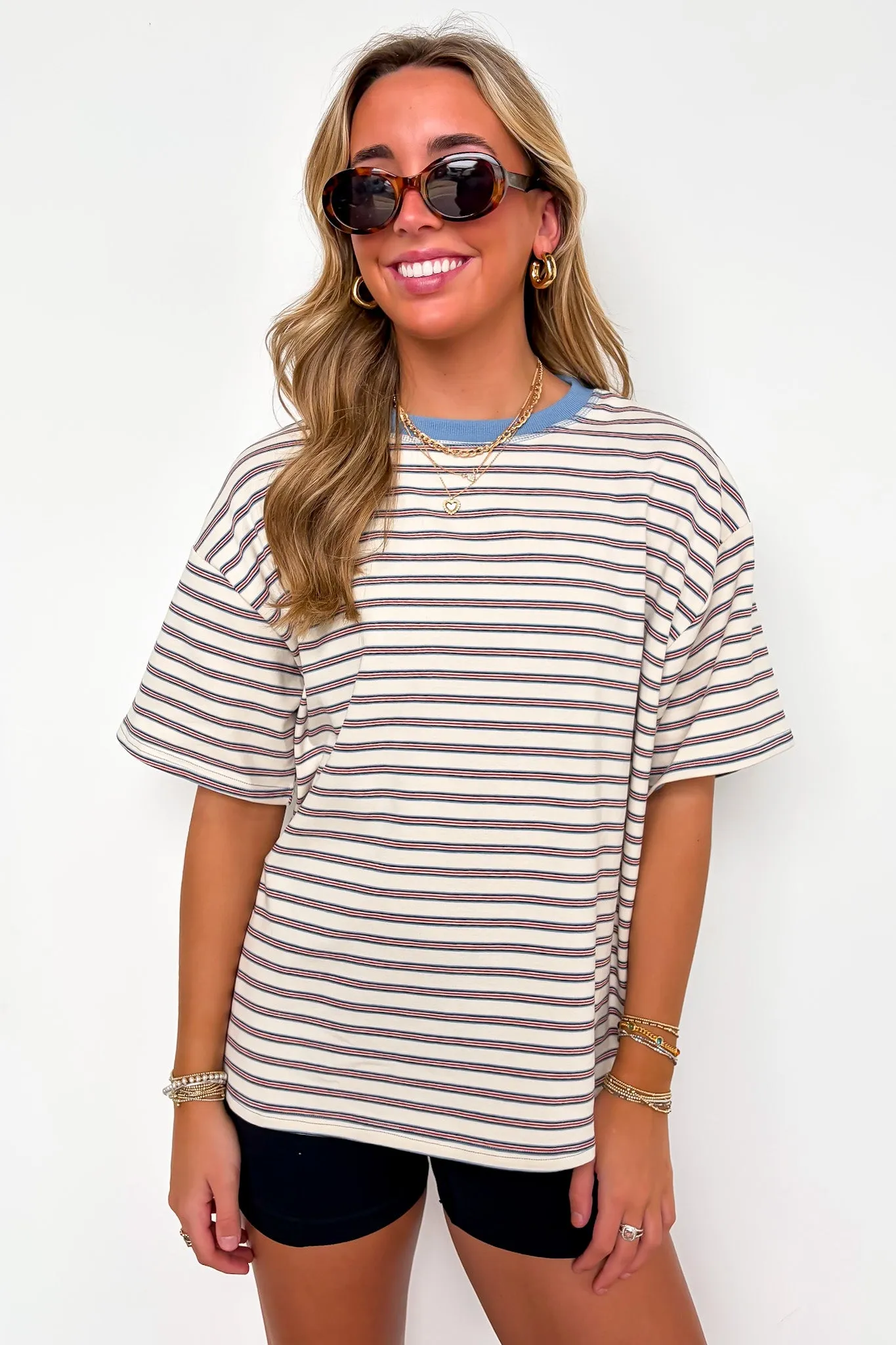 Stripe Bound Relaxed Fit Top sold by Madison + Mallory product image thumbnail 3