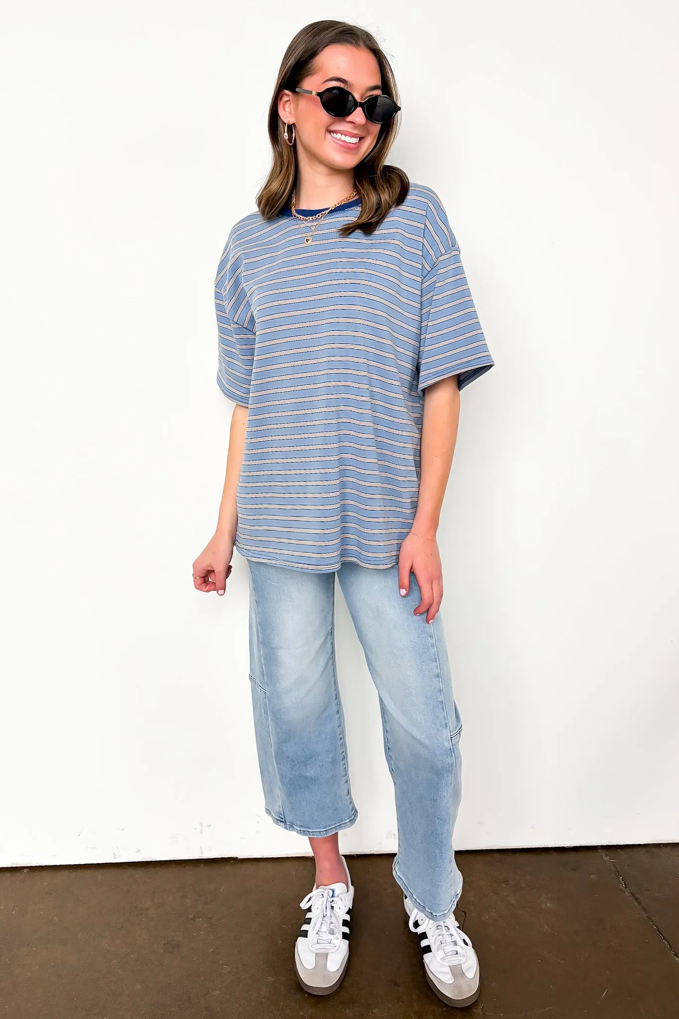 Stripe Bound Relaxed Fit Top sold by Madison + Mallory product image thumbnail 4