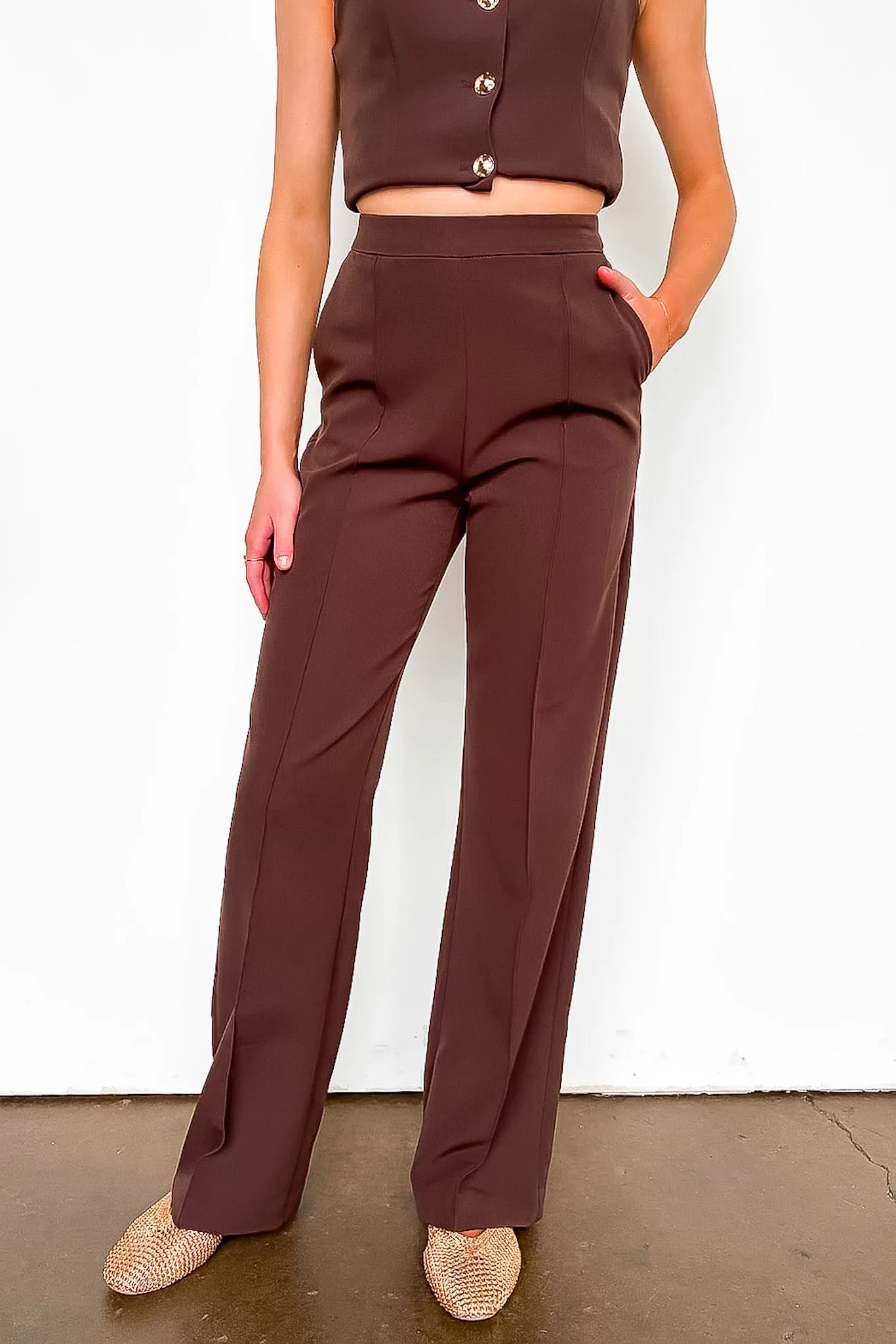 Tailored Ease Wide Leg Trouser Pants sold by Madison + Mallory product image thumbnail 2