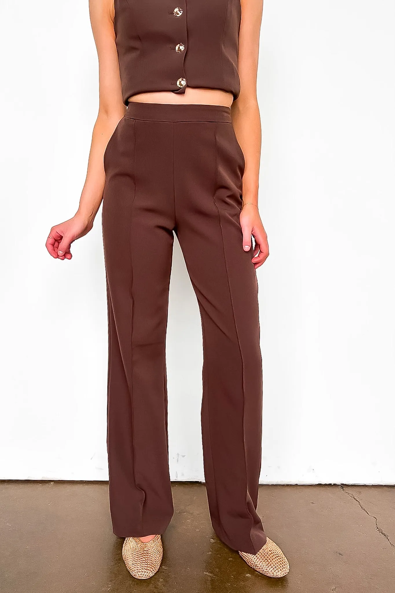 Tailored Ease Wide Leg Trouser Pants sold by Madison + Mallory product image thumbnail 4