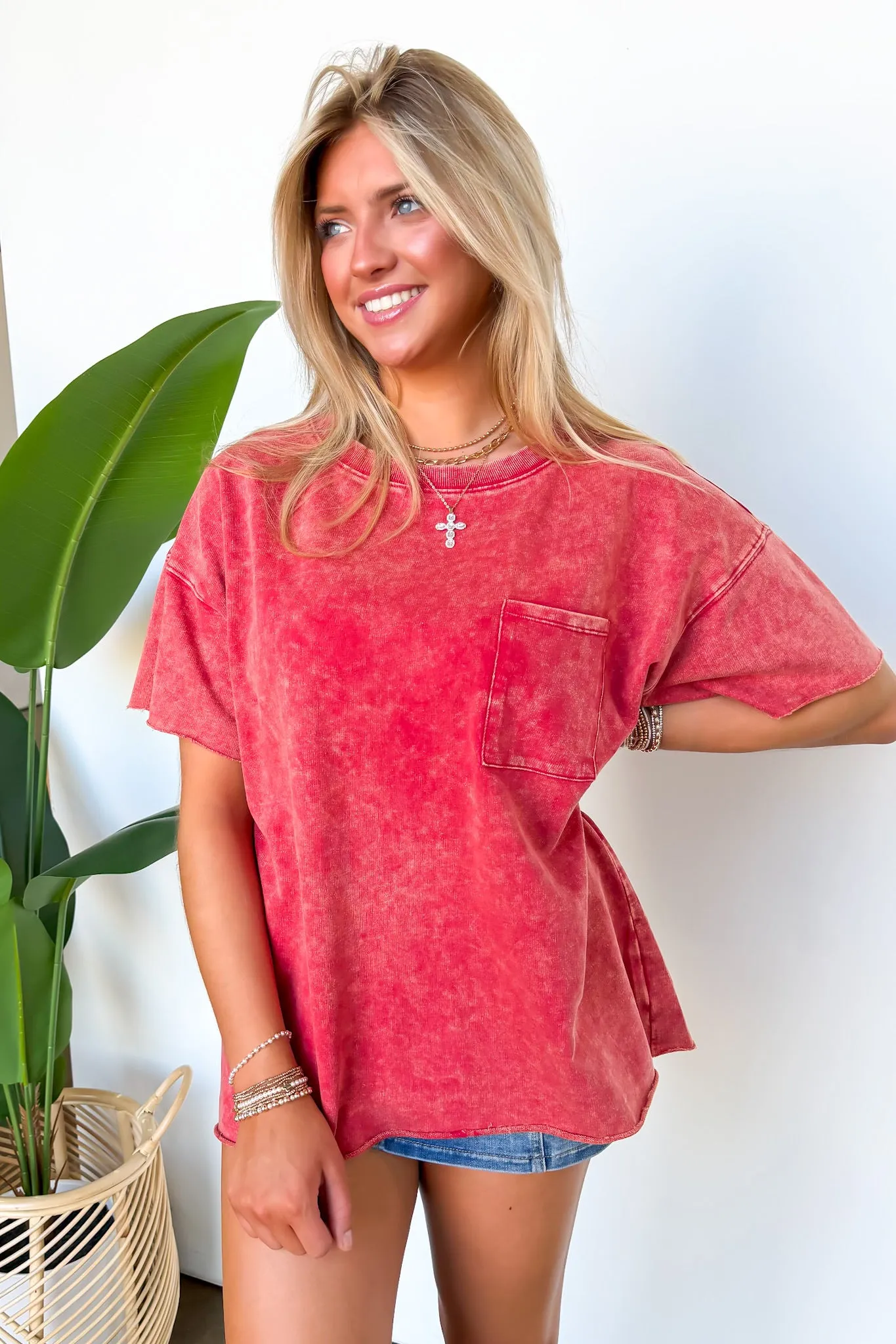 Vintage Edge Washed Drop Shoulder Top sold by Madison + Mallory product image thumbnail 2