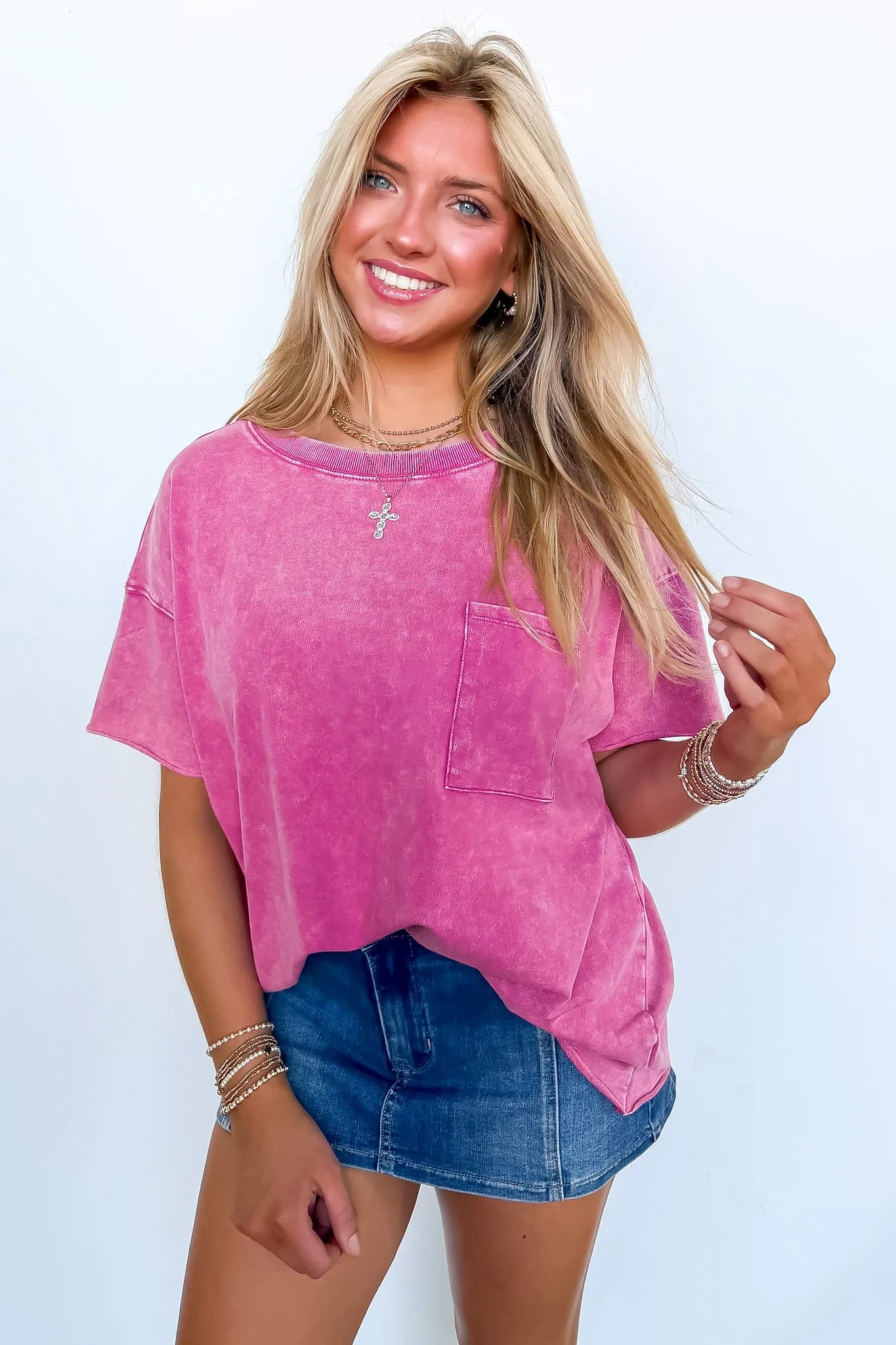 Vintage Edge Washed Drop Shoulder Top sold by Madison + Mallory product image thumbnail 4
