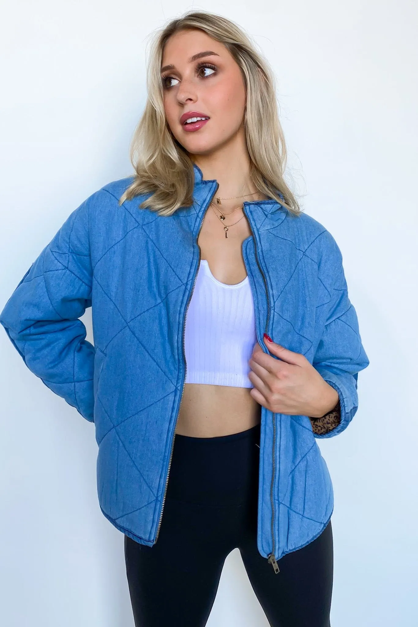Holloway Quilted Denim Jacket - FINAL SALE sold by Madison + Mallory
